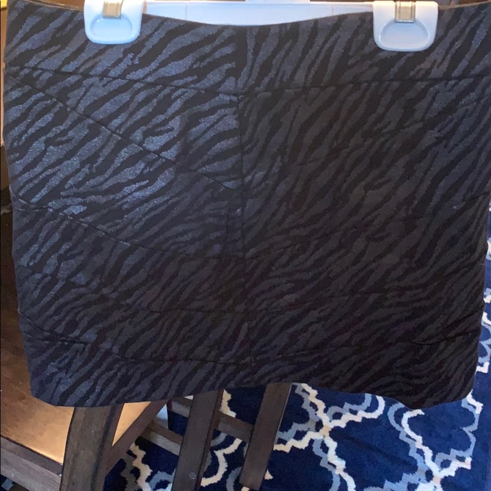 Zebra print mini skirt